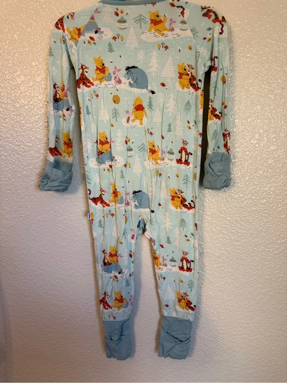 Little Sleepies Light Blue Winnie the Pooh & Tigger Footed One-Piece